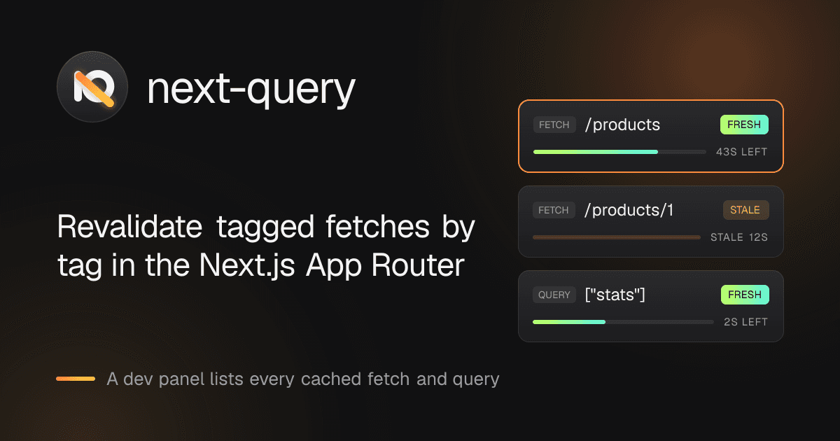 NextQuery: etiqueta y revalida tus fetch por tag en el App Router